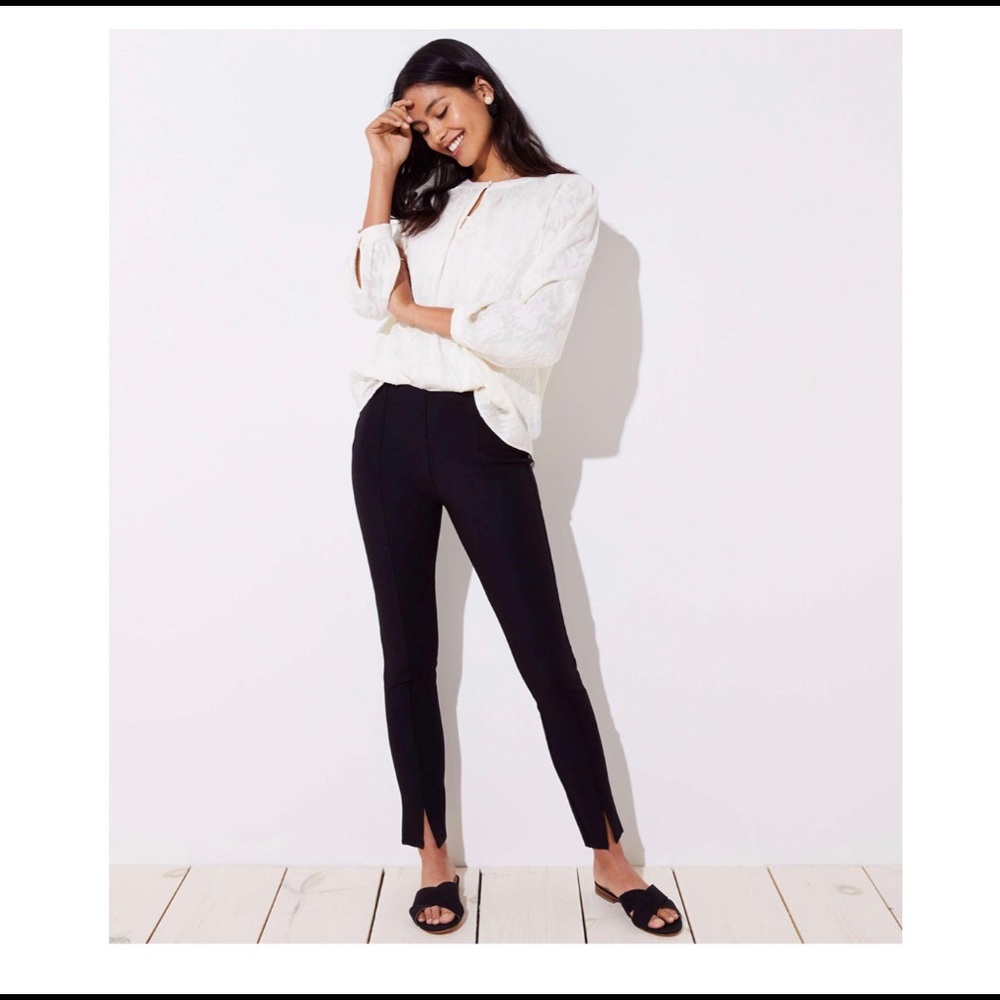 Loft Black Zip Back Leggings